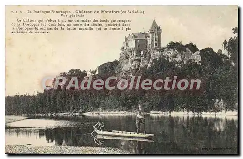 Cartes postales La Dordogne Pittoresque Chateau De Montfort Vue Generale