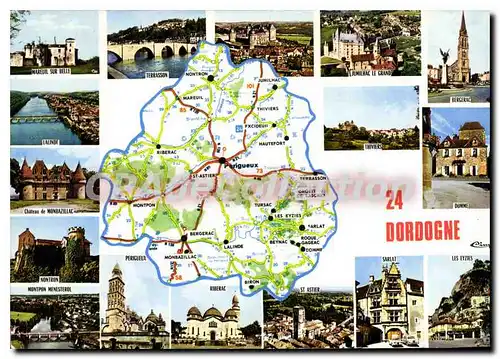 Cartes postales moderne Limeuil Le Confluent De La Dordogne Et De La Vezere