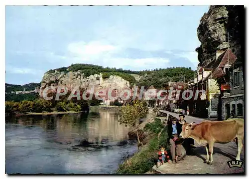 Moderne Karte La Roque Gageac Charmant Village Perigourdin Serti