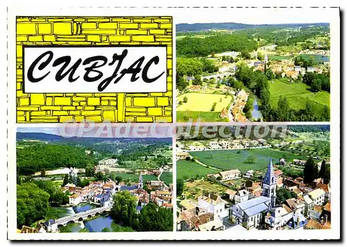 Cartes postales moderne Cubjac Vue Generale Le Bourg Le Pont Vur I'Auvezers
