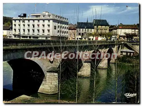 Moderne Karte Le Bugue Le Pont Et I'Hotel Royal Vezere