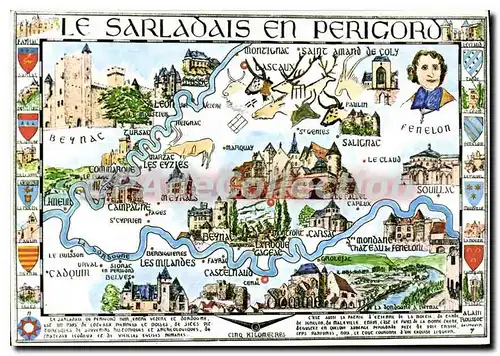 Moderne Karte Le Sarladais En Perigord