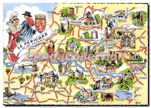 Cartes postales moderne Les Provinec Francaises Le Perigord Et Ses Chateaux