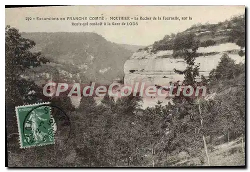 Cartes postales Excursions En Franche Comte Mouthier Le Rocher De la Tournelle Sur La