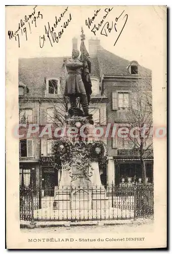Cartes postales Montbeliard Statue Du Colonel Denfert