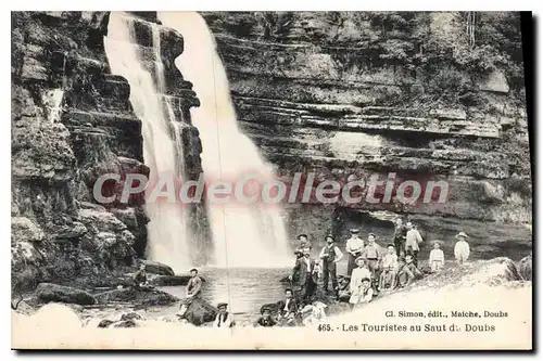 Cartes postales Les Touristes Au Saut Du Doubs