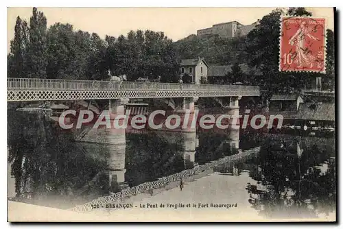 Cartes postales Besancon Le Pont De Bregille Et Le Fort Besuregard