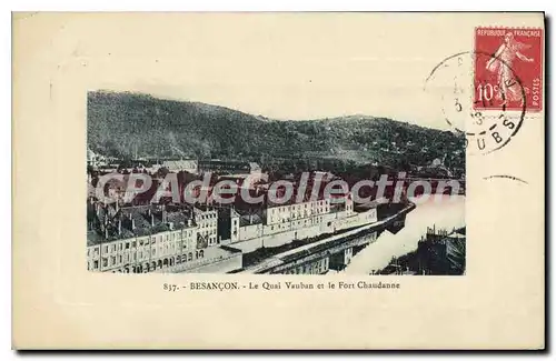 Cartes postales Besancon Le Quai Vauban Et Le Fort Chaudanne