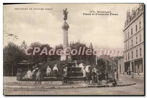Cartes postales Besancon Place Et Fontaine Flore