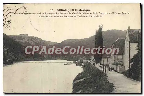 Cartes postales Besancon Historique Vallee De Casamene En Aval De