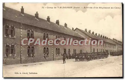 Cartes postales Camp De Valdahon Arrivee D'Un Regiment Au Camp
