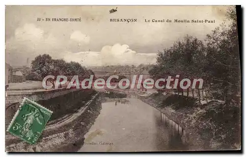 Cartes postales Besancon Le Canal Du Moulin Saint Paul