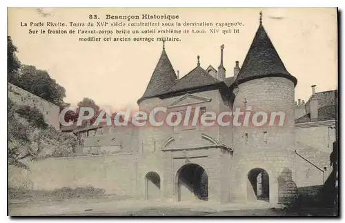 Cartes postales Besancon Historique La Porte Rivotte Tours