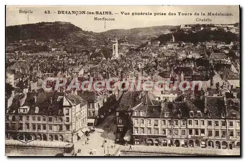 Ansichtskarte AK Besancon Les Bains Vue Generale Prise Des Tours De La Madeleine