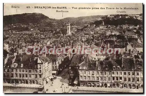 Cartes postales Besancon Les Bains Vue Generale Prise Des Tours De La Madeleine