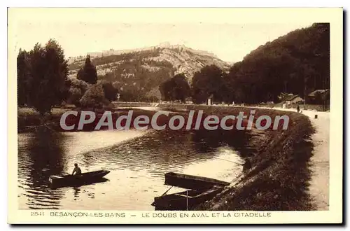 Cartes postales Besancon Les Bains Le Doubs En Aval Et La Citadelle