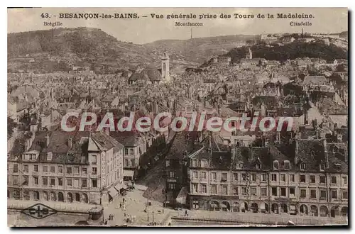 Cartes postales Besancon Les Bains Vue Generale Prise Des tours De La Madeleine