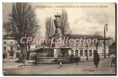 Cartes postales Besancon Fontaine Et Place De la Revolution Le Musee