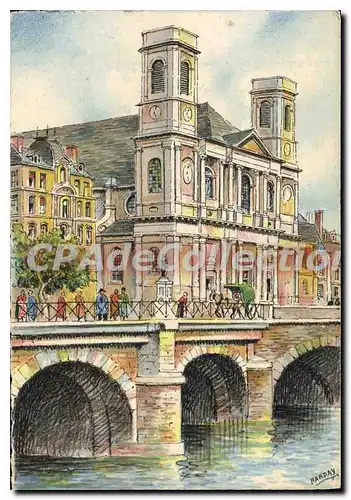 Cartes postales moderne Besancon La Madeleine Et Le Pont Battant