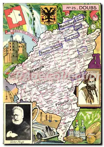 Moderne Karte Besancon Les Bains Vue Generale Prise De Bregille