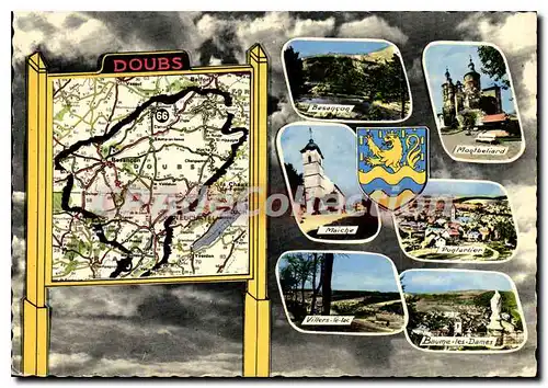 Cartes postales moderne Doubs Superficie Hectares