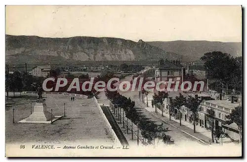 Cartes postales Valence Avenue Gambetta Et Crussol