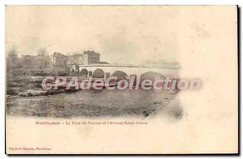 Cartes postales Montelimar Le Pont De Pierres Et I'Avenue Saint James