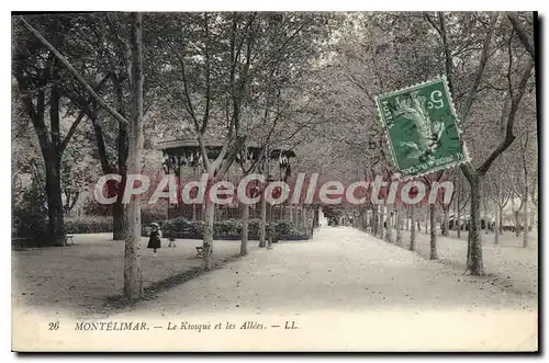 Cartes postales Montelimar Le Kiosque Et Les Allees