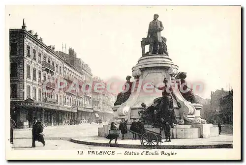 Cartes postales Valence Statue D'Emile Augier