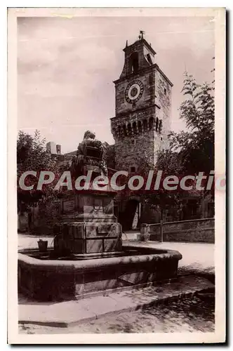 Cartes postales Grignan Le Beffroi Et La Fontaine