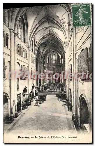 Cartes postales Romans Interieur De I'Eglise St Barnard