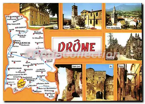 Cartes postales moderne Drome Communes Habitants Le Departement Falsait Partie De