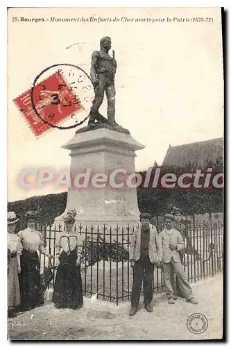 Ansichtskarte AK Bourgs Monument Des Enfants Du Cher Morts Pour La Pairie