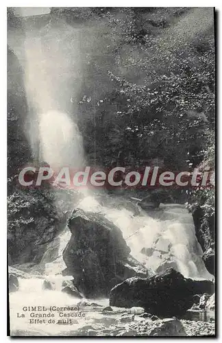 Cartes postales Gimel La Grande Cascade Effet De Nuit