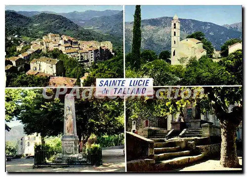 Moderne Karte La Corse Sainte Lucie De Tallano Divers Aspects Du Village