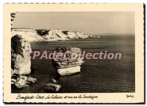 Moderne Karte Bonifacio Corse Les Falaises Et Vue