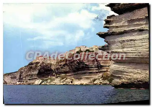 Moderne Karte Bonifacio Les Falaises Et La Vieille Ville