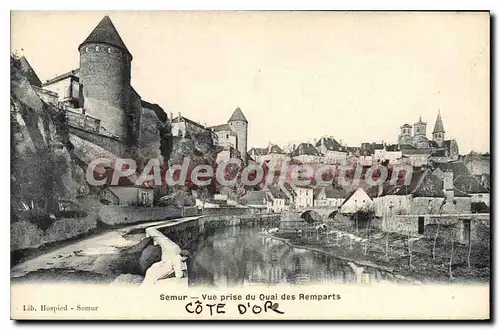 Cartes postales Semur Vue Prise Du Quai Des Remparts