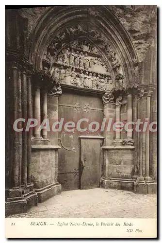 Cartes postales Semur Eglise Notre Dame Le Portail Des bleds