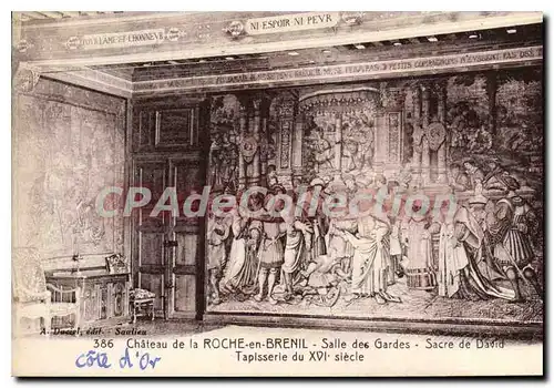 Cartes postales Chateau De La Roche En Brenil Salle Des Gardes Sacre De David