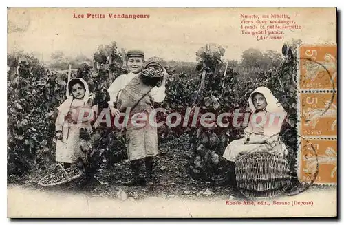 Ansichtskarte AK Les Petits Vendangeurs Ninette Ma Ninette