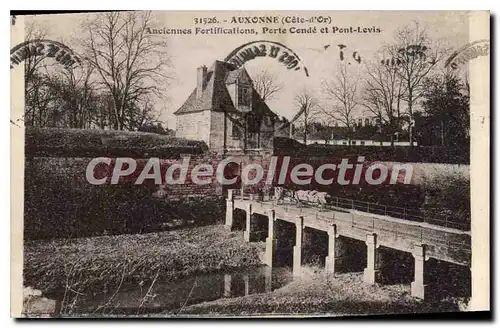 Cartes postales Auxonne Anciennes Fortifications Porte Conde Et Pont Levis