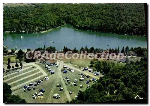 Cartes postales moderne Lac De Pont Vue Aerienne Terrain De Camping