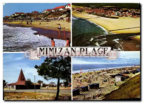 Cartes postales moderne Mimizan Plage de gauche a drote Vue Generale