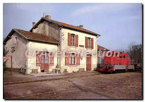 Moderne Karte Parentis en Born Ligne de Ychoux a Biscarosse locotracteur s�rie 10 des VFL en gare locomotive