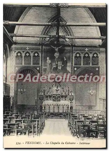 Cartes postales Vendome La Chapelle du Calvaire Interieur