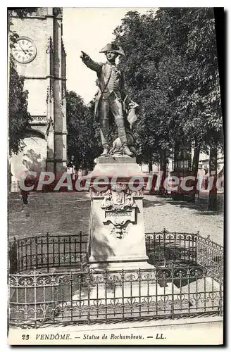 Cartes postales Vendome Statue de Rochambeau