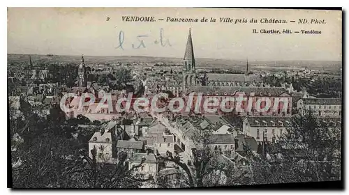 Ansichtskarte AK Vendome Panoroma de la Ville Pris du Chateau