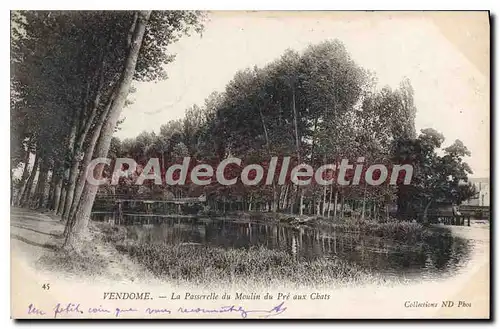 Ansichtskarte AK Vendome La Passerelle du Moulin du Pre Aux Chats