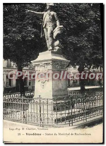 Ansichtskarte AK Vendome Statue du Marechal de Rochambeau